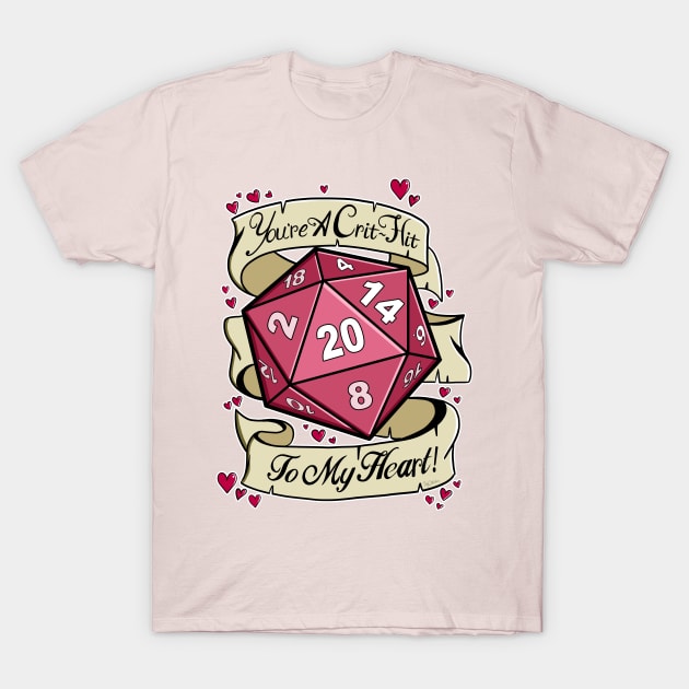 Critical Hit for my Heart T-Shirt by Milmino